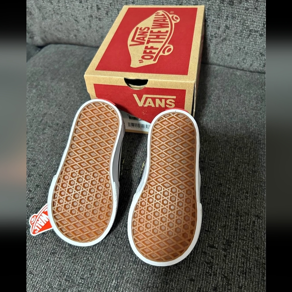 Vans Black and Yellow Tie-Dye Slip-Ons - Picture 3 of 3
